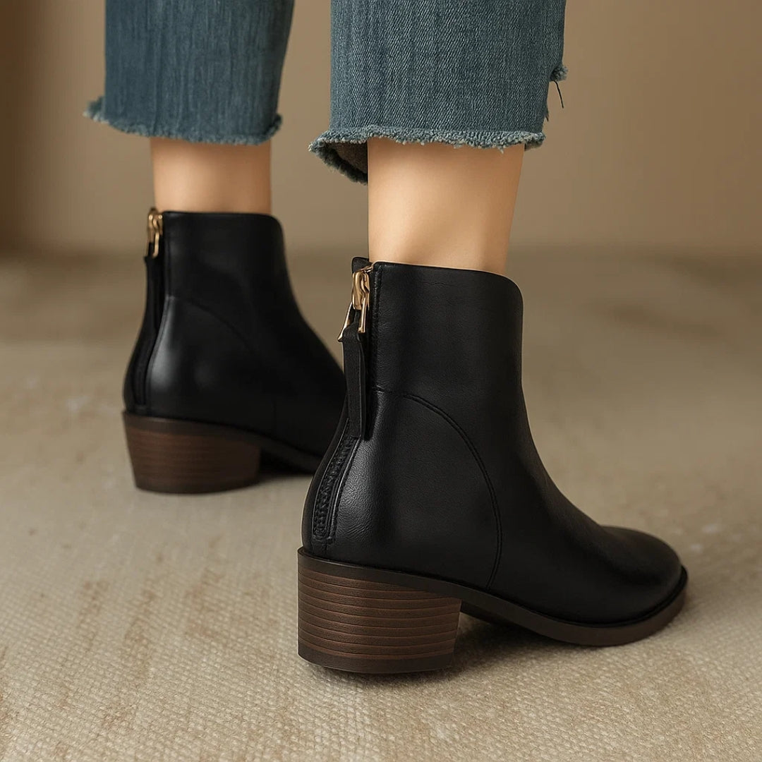 Christina™ | Luxuriöse Stiefeletten mit niedrigem Absatz