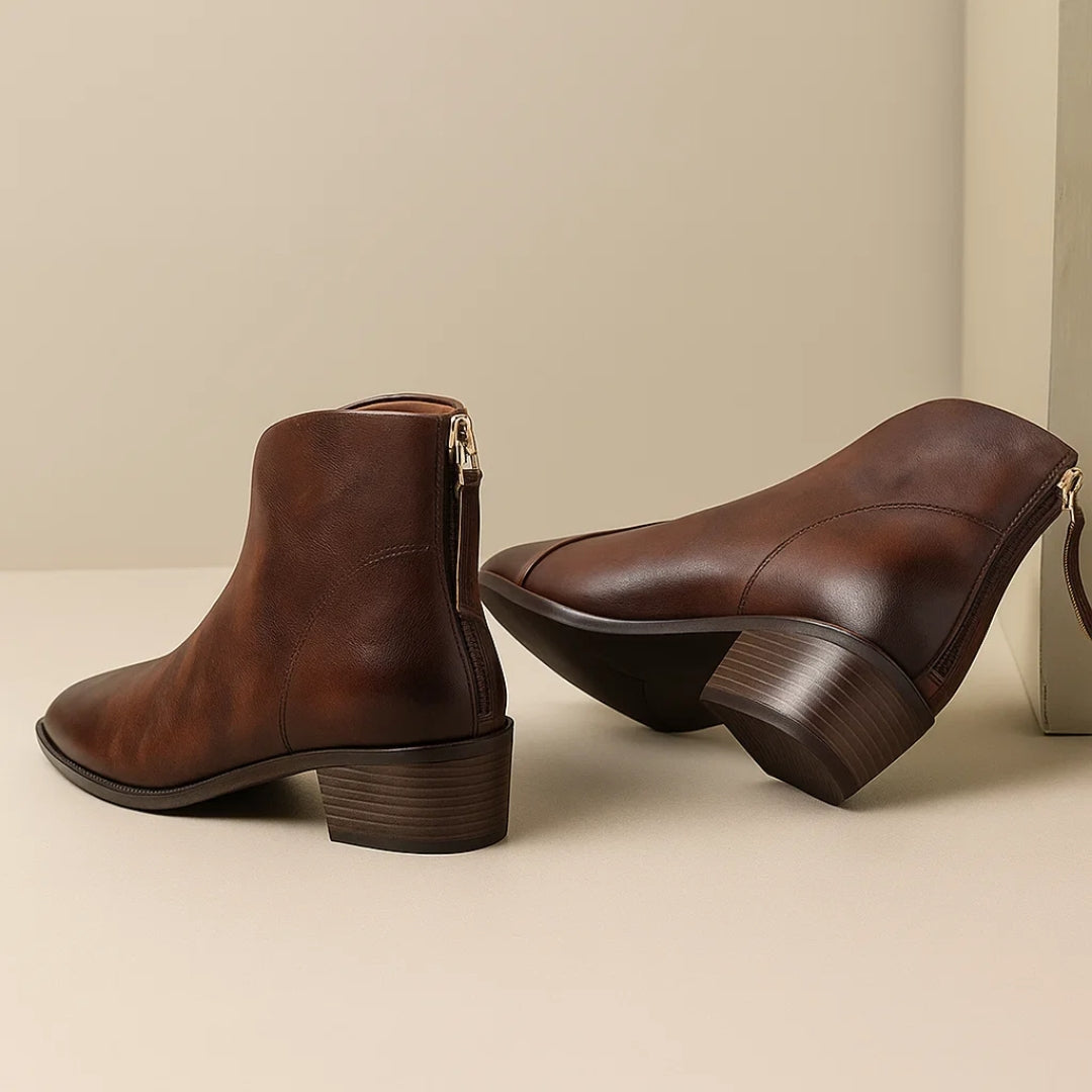 Christina™ | Luxuriöse Stiefeletten mit niedrigem Absatz