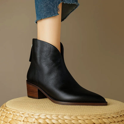 Christina™ | Luxuriöse Stiefeletten mit niedrigem Absatz
