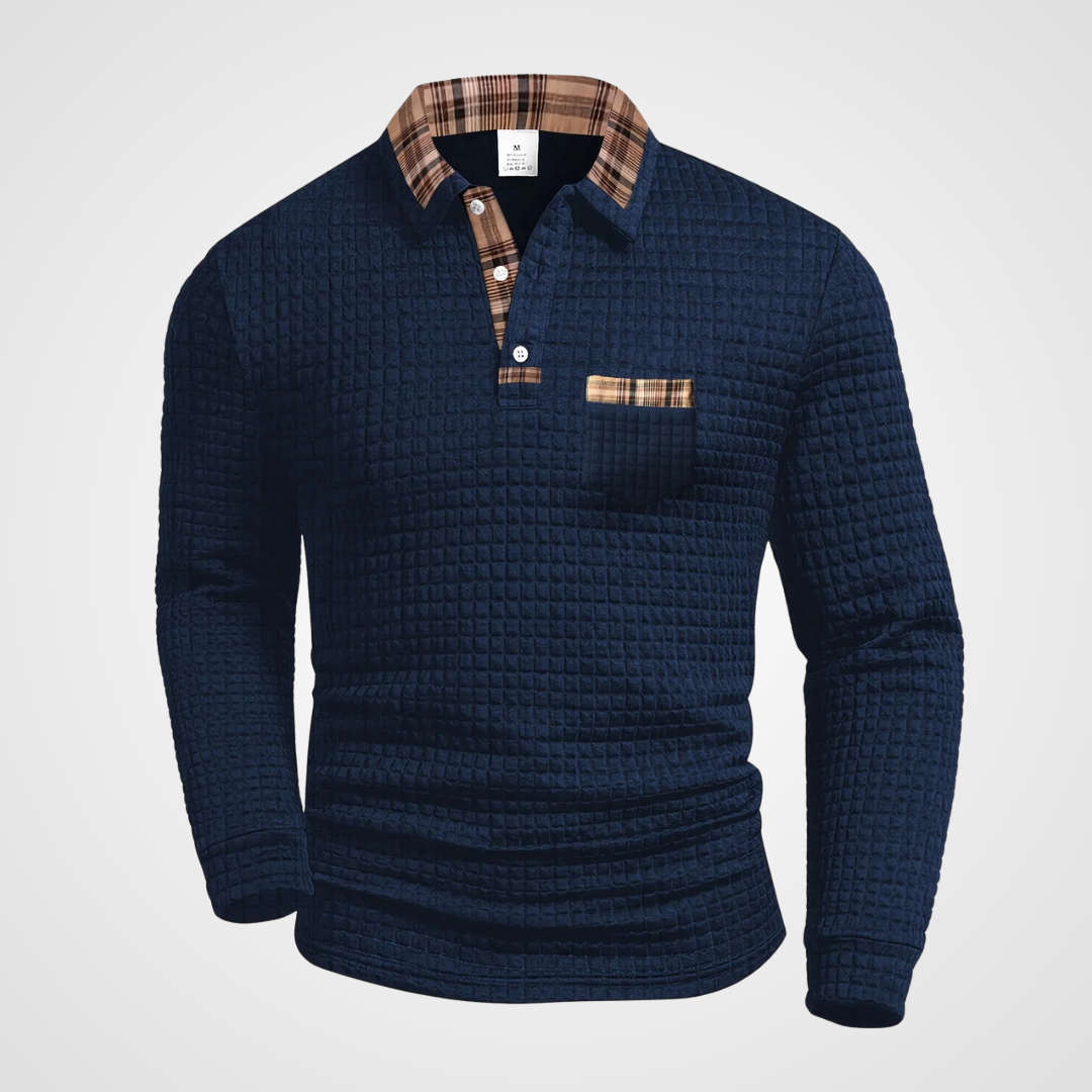 Luna Moda | Koszulka polo w kratkę