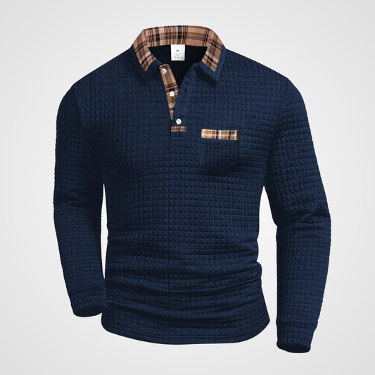 Luna Moda | Koszulka polo w kratkę