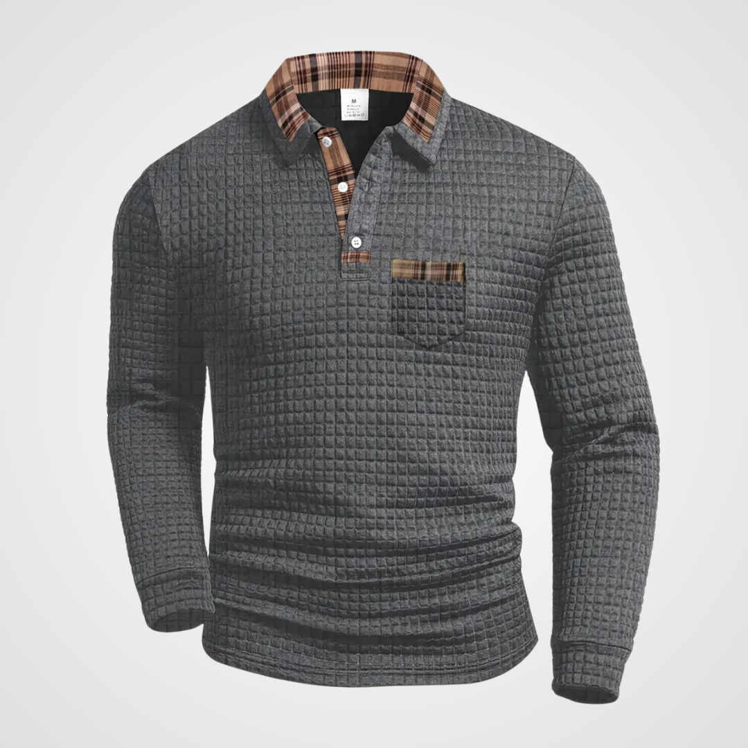 Luna Moda | Koszulka polo w kratkę