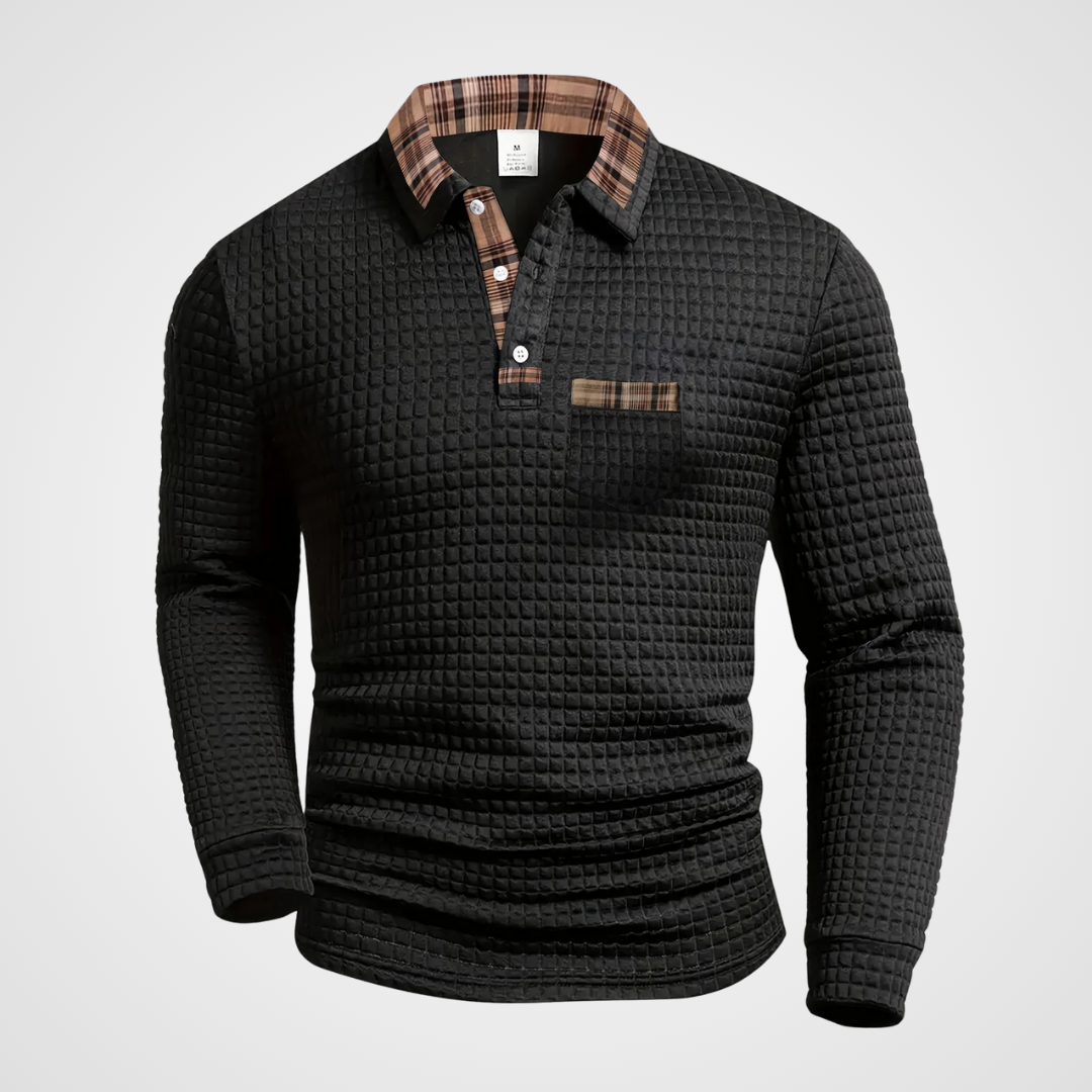 Luna Moda | Koszulka polo w kratkę