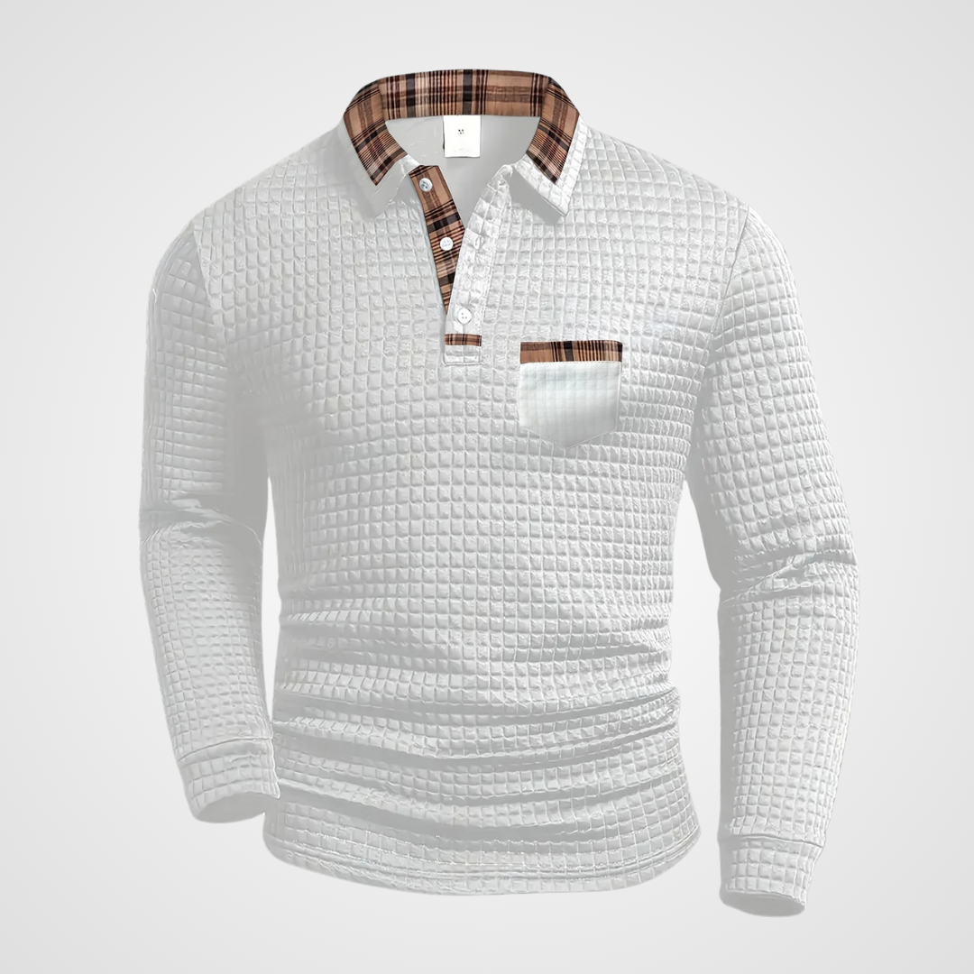 Luna Moda | Koszulka polo w kratkę