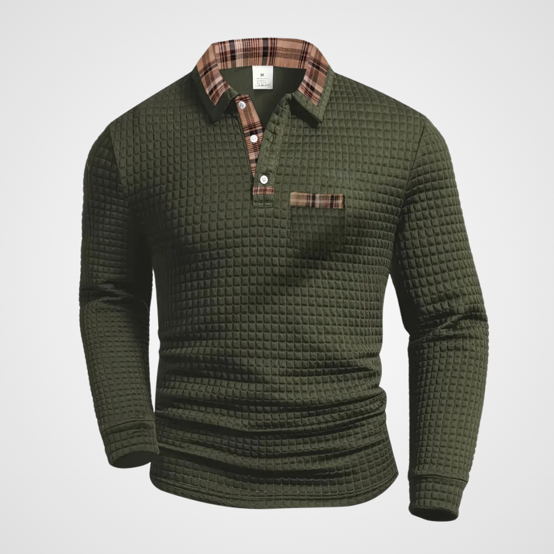 Luna Moda | Koszulka polo w kratkę