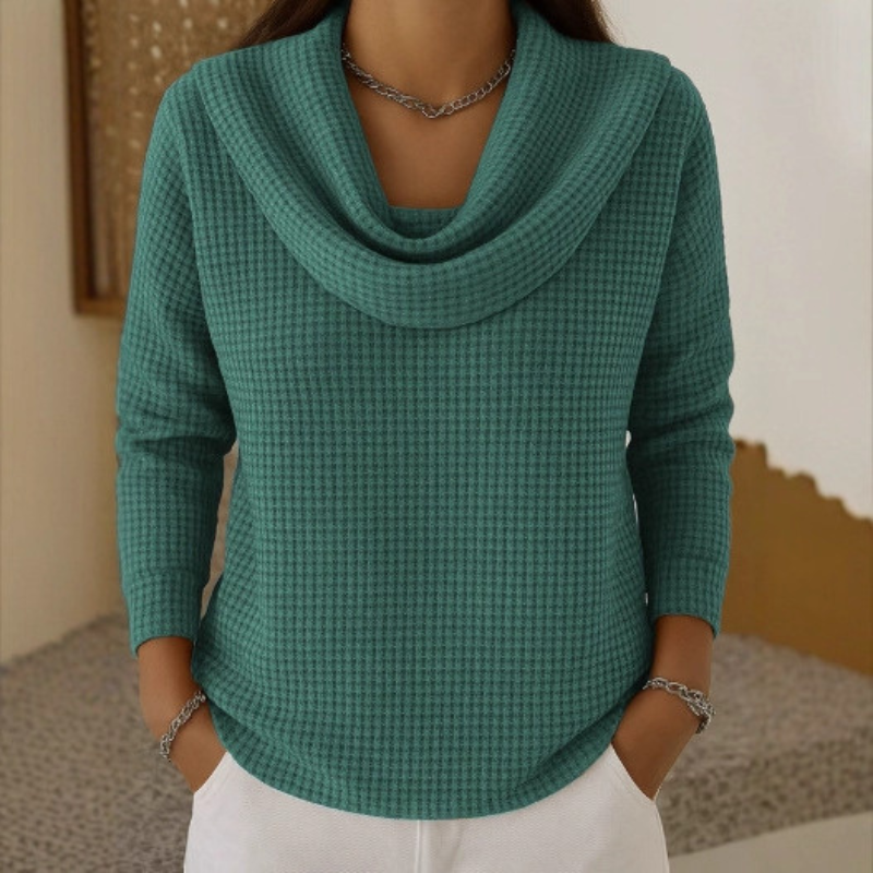Amber™ | Warmer Pullover mit elegantem Wasserfallausschnitt