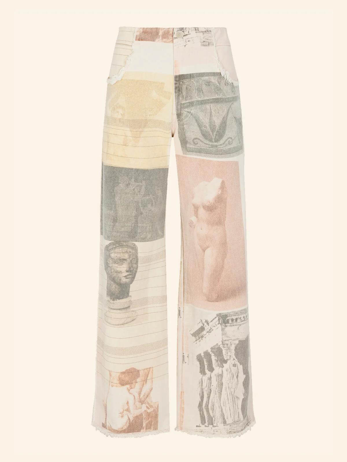 Luna Moda | Jeansy z Szerokimi Nogawkami i Wysokim Stanem