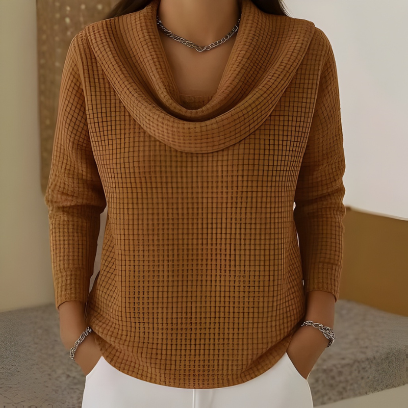 Amber™ | Warmer Pullover mit elegantem Wasserfallausschnitt