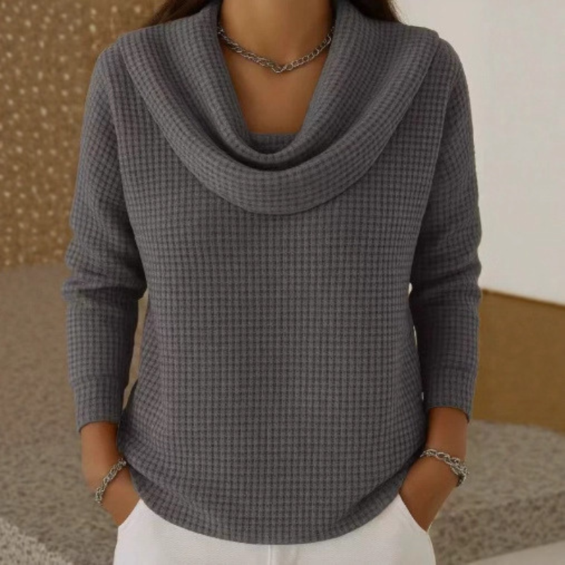 Amber™ | Warmer Pullover mit elegantem Wasserfallausschnitt